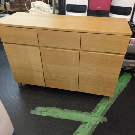 無印良品　W120　タモ材キャビネット