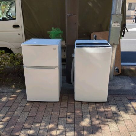 冷蔵庫　アイリスオーヤマ　KRSD-YD9A　洗濯機　ハイアール　JW-C45D