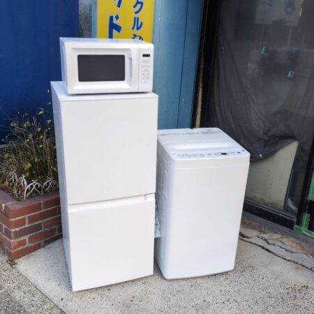 ハイアール　洗濯機、冷蔵庫　ヤマゼン　電子レンジ