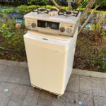 ツインバード5.5K洗濯機｢WM-EC55W｣21年製・リンナイ ガステーブル｢RTE564BER｣20年製