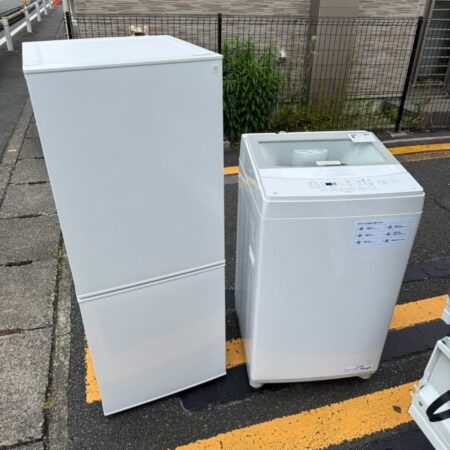 単身用冷蔵庫　単身用洗濯機