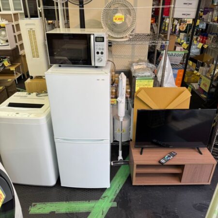 単身用冷蔵庫・洗濯機・TV・掃除機
