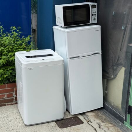 単身用冷蔵庫　単身用洗濯機　オーブンレンジ