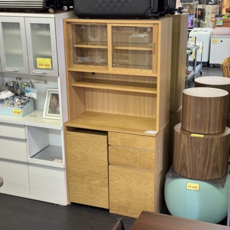無印良品　木製カップボード　オーク材